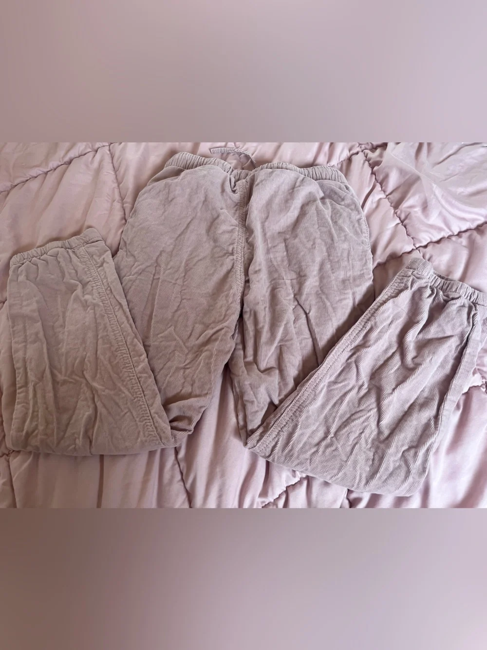 H&M Dusty Pink Elastic Waist Jogger Pants